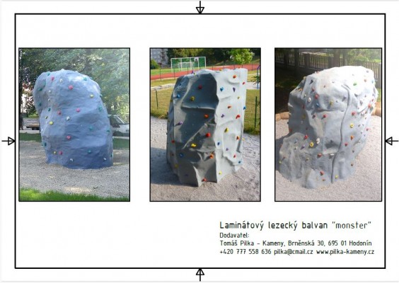 Venkovní boulderový blok