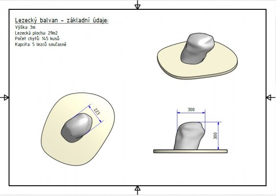 Venkovní boulderový blok