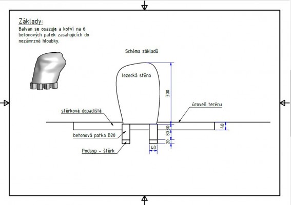 Venkovní boulderový blok