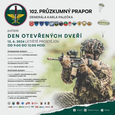 Den otevřených dveří pořádá 102. průzkumný prapor