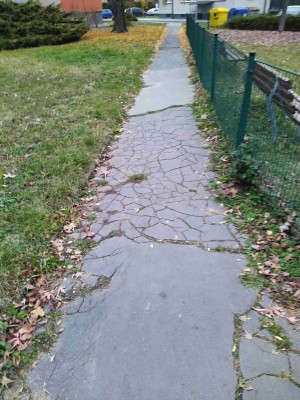 Oprava chodníku a vozovky ve vnitro bloku Waitova, Manharda, Bulharská a Dr. Horáka