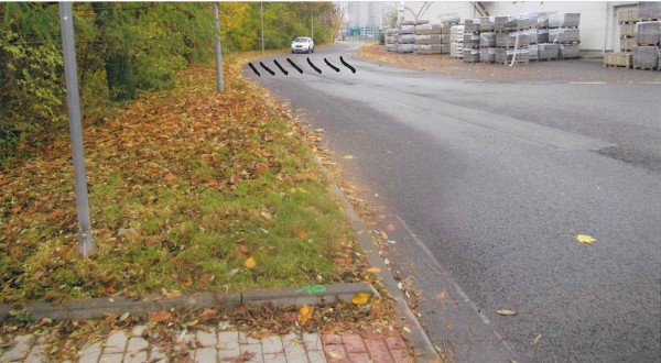 Návrh přechodu pro chodce (bílé zebry přes silnici)