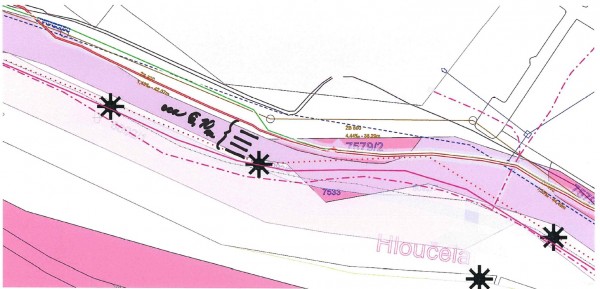 Návrh přechodu pro chodce (bílé zebry přes silnici)
