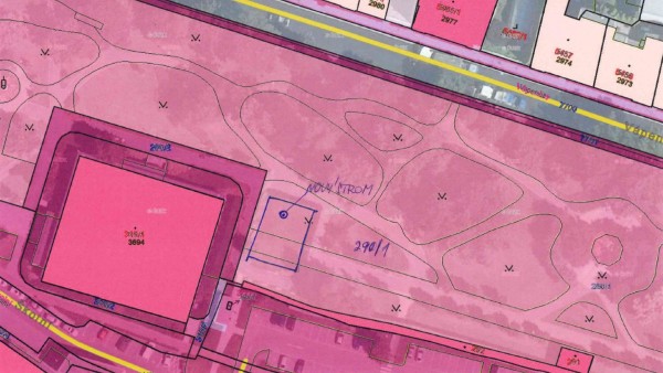 mapa situování hřiště