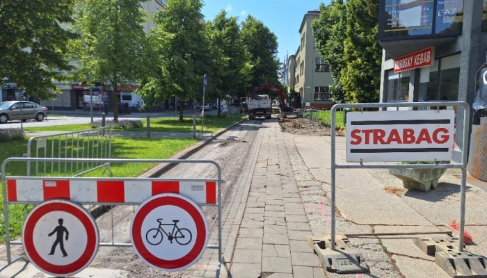 Rekonstrukce chodníku na ul. Netušilova na západní straně