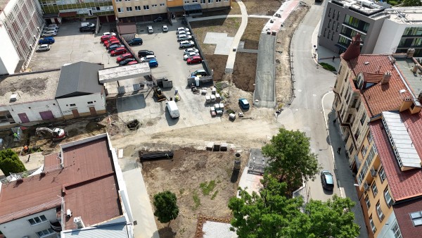 ul. Sádky z dronu - první dekáda června 2025