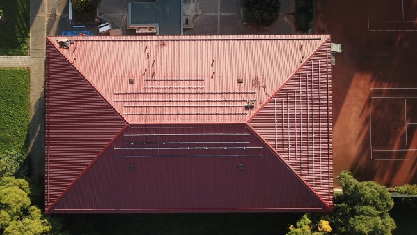 září 2023 - záběr z dronu - průběh realizace