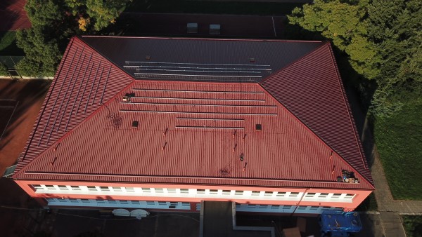 září 2023 - záběr z dronu - průběh realizace