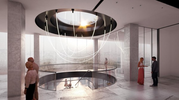 Vizualizace - předsálí v 2.NP