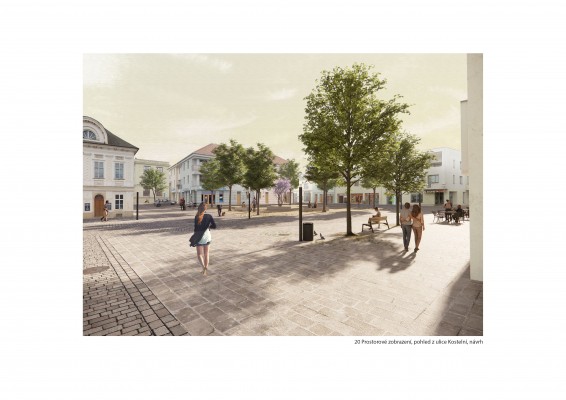 návrh vizualizace prostoru náměstí