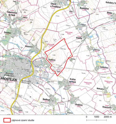 Vymezení řešeného území studie