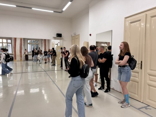 Návštěva studentů Ústavu architektury FAST na zámku v Prostějově - taneční obor