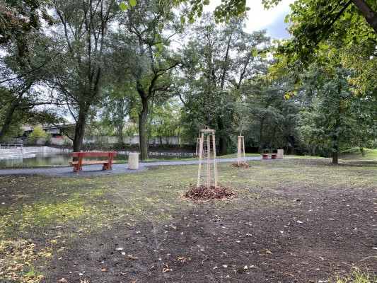 Dokončená revitalizace - okolí rybníčku