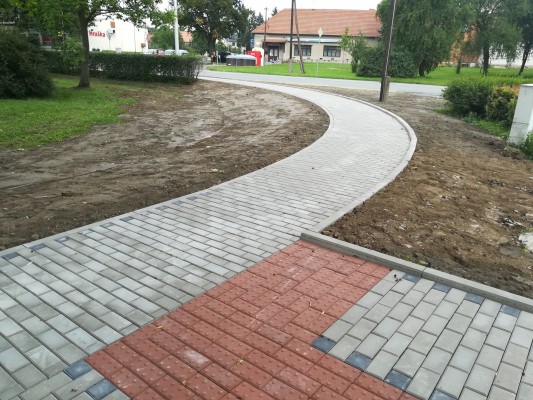 Realizace nový chodník v rámci 1. etapy - září 2022