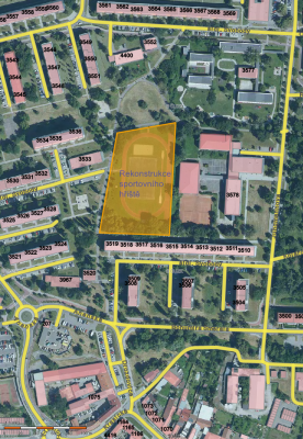 Zákres řešeného území do ortofotomapy