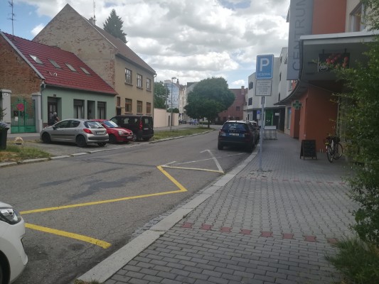 Stávající stav ulice Vodní