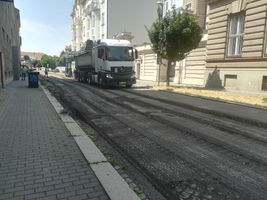 Zahájení opravy - frézování komunikace - 24.07.2023