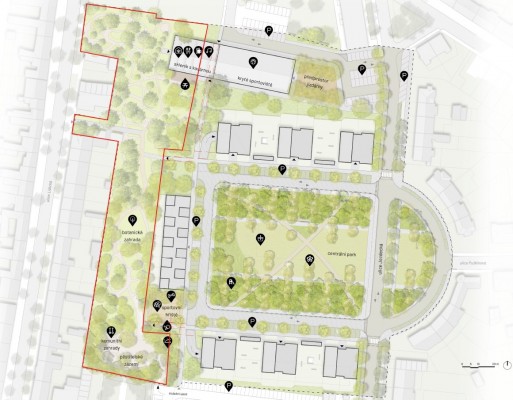 plánovaný rozsah rozšíření zahrady