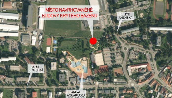 Rozšíření aquaparku - novostavba krytého bazénu