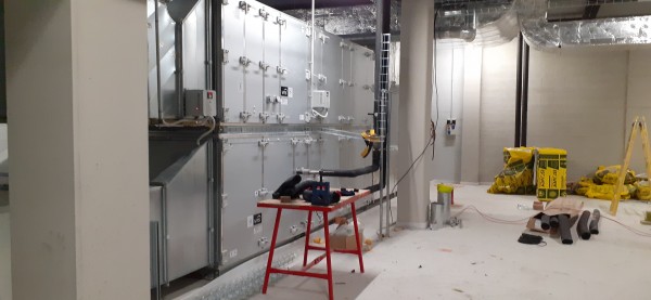 Foto ze stavby vnitřních prostor