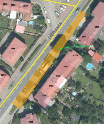 Oprava části chodníku ulice Olomoucká