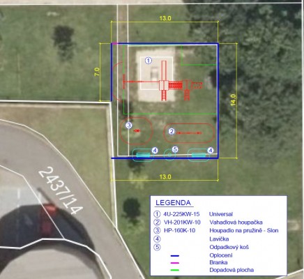 půdorys nového hřiště