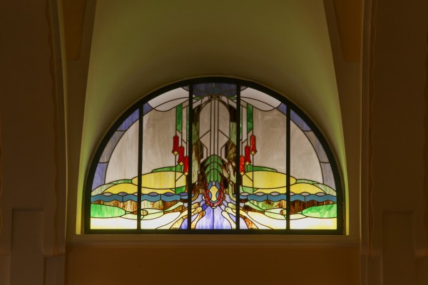 Vitráž v lunetě