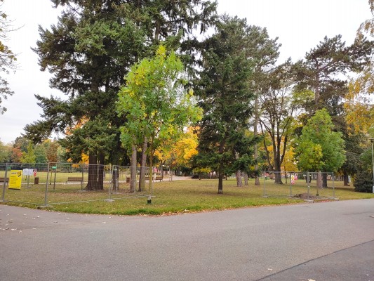 Pohled z ul. Riegrova na zahájení realizace