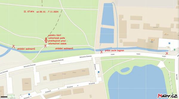 II. etapa - bagrování koryta