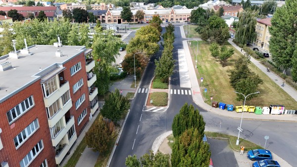 finální stav rekonstruované komunikace Janáčkova