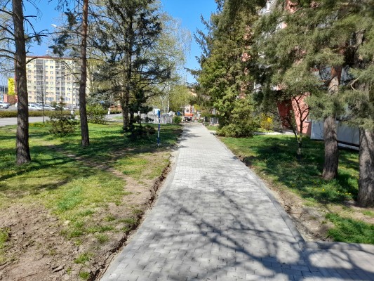 Zahájení realizace opravy chodníku