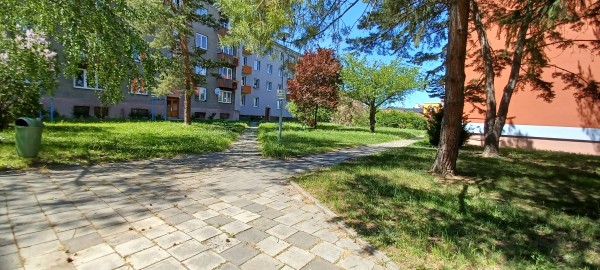 Chodníky vedoucí k Budovcova 17 a 19 a Olomoucká 46