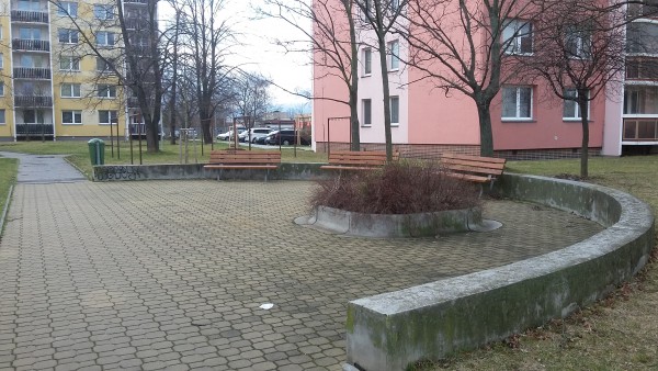 stávající stav odpočinkové plochy vnitrobloku