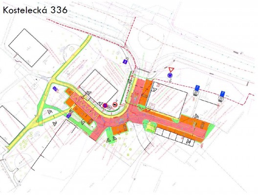 Koordinační výkres - Revitalizace Kostelecká 336