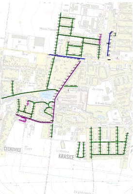 Lokalita Krasice a lokalita RD jižně od aquaparku