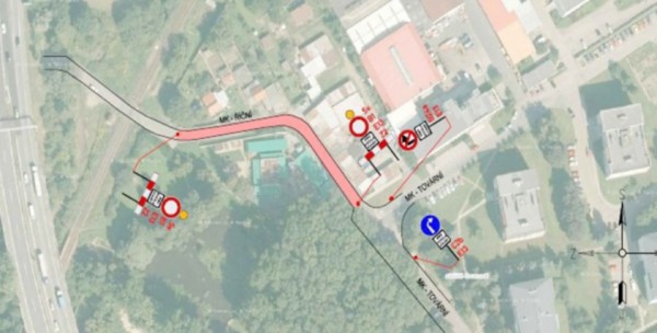 Vyznačení uzavírky