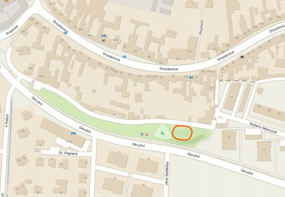 širší vztahy - situování plochy pro hřiště