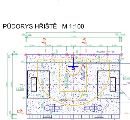 půdorys nového hřiště