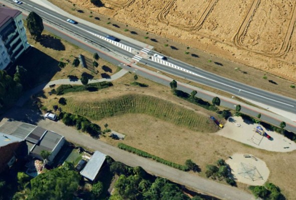 pohled z ptačí perspektivy na lokalitu