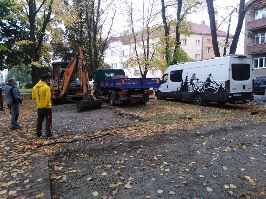 konec října 2022 - příprava staveniště