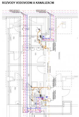 ZŠ Dr. Horáka - výměna rozvodů vody a odpadů - pavilon E