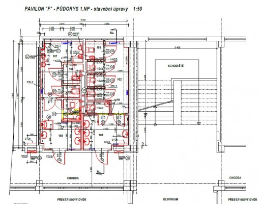 půdorys 1.NP - stavební úpravy