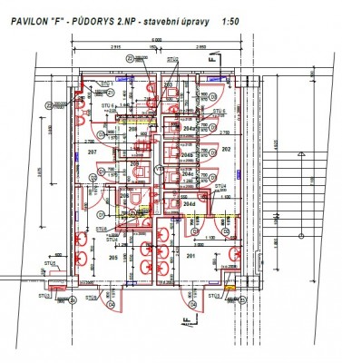 půdorys 2.NP - stavební úpravy