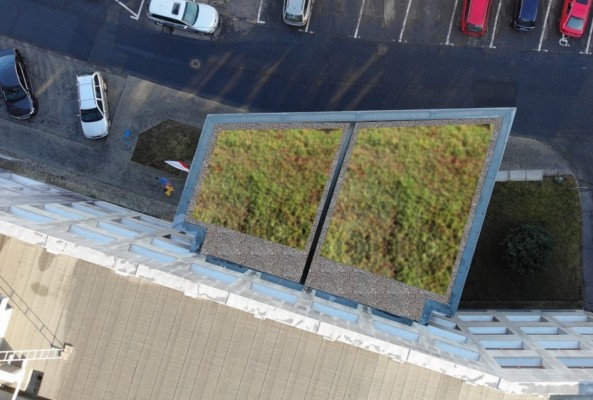 vizualizace střechy . letecký pohled