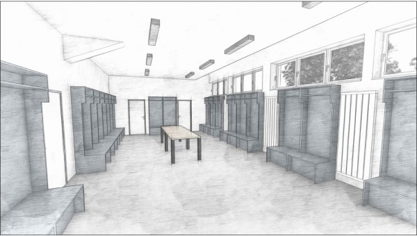 vizualizace - šatny hráči