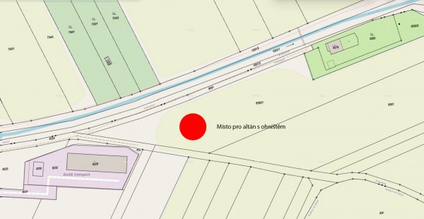 Veřejné ohniště s altánem v Biocentru U soutoku